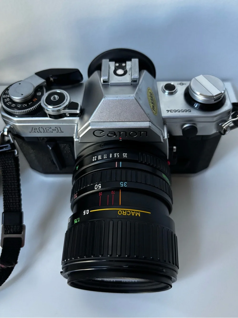 Canon AE-1 with Zoom Lens and Strap